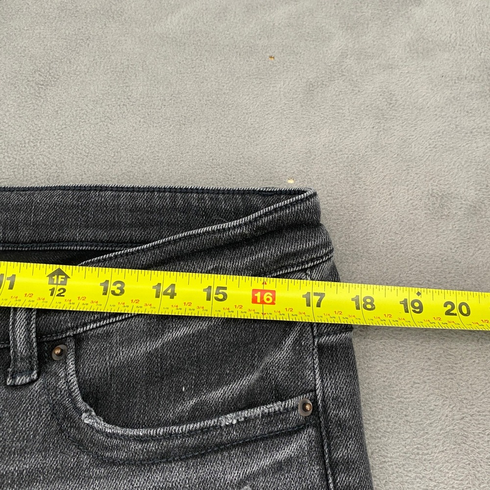 BKE Payton Mid-Rise Ankle Skinny Jeans Grey Raw Hem 31x27 Distressed Stretch - Picture 3 of 11